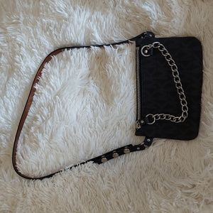 Black and gray Michael Kors belt wallet/ fanny pack